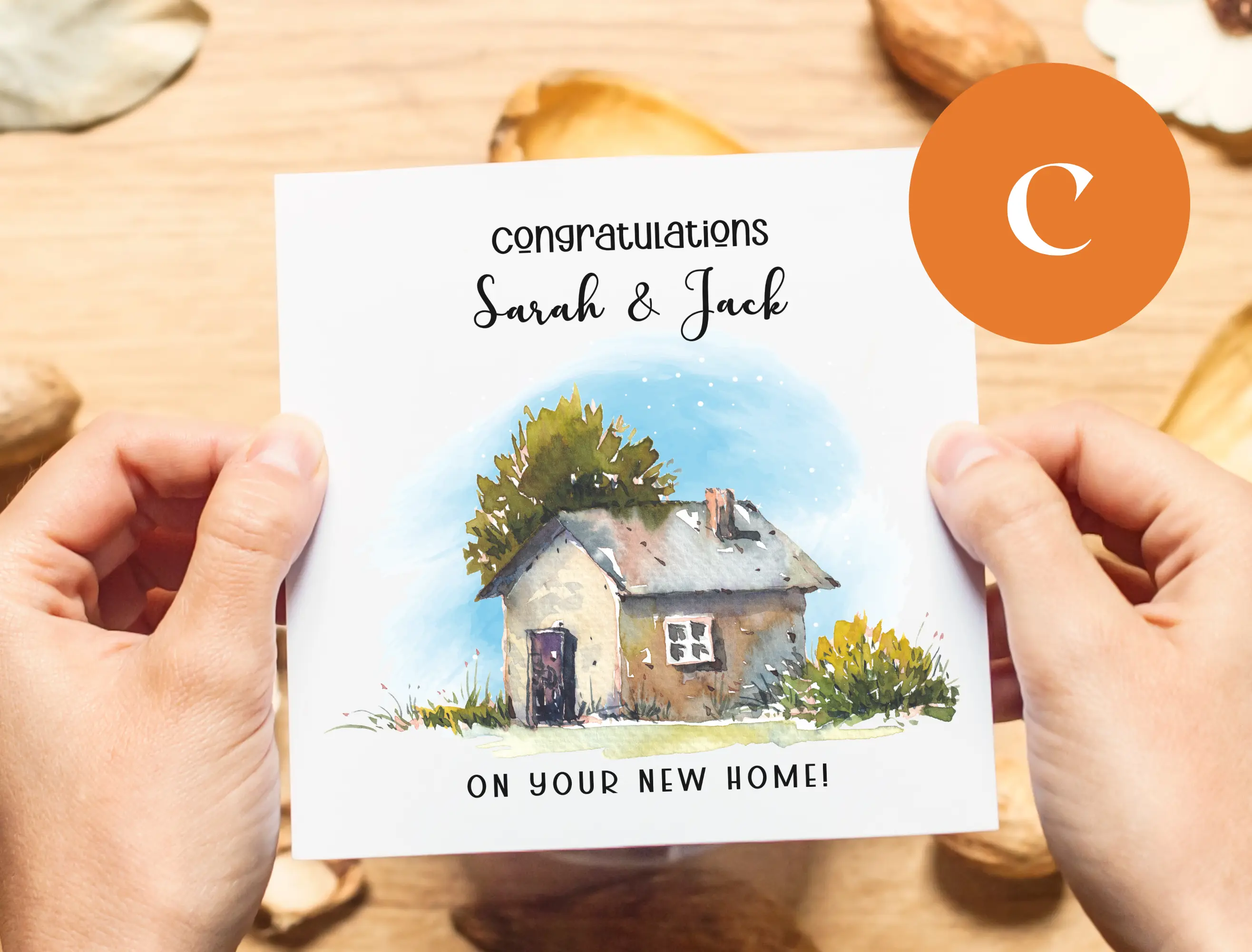 Charming cottage dreams handmade cards for new home