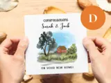 Charming cottage dreams handmade cards for new home
