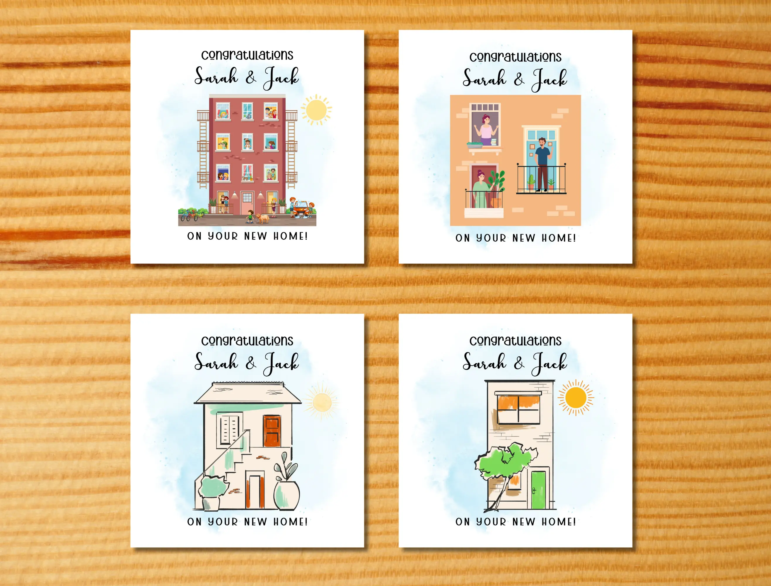 Congratulations on your new home card for couple