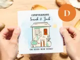 Congratulations on your new home card for couple