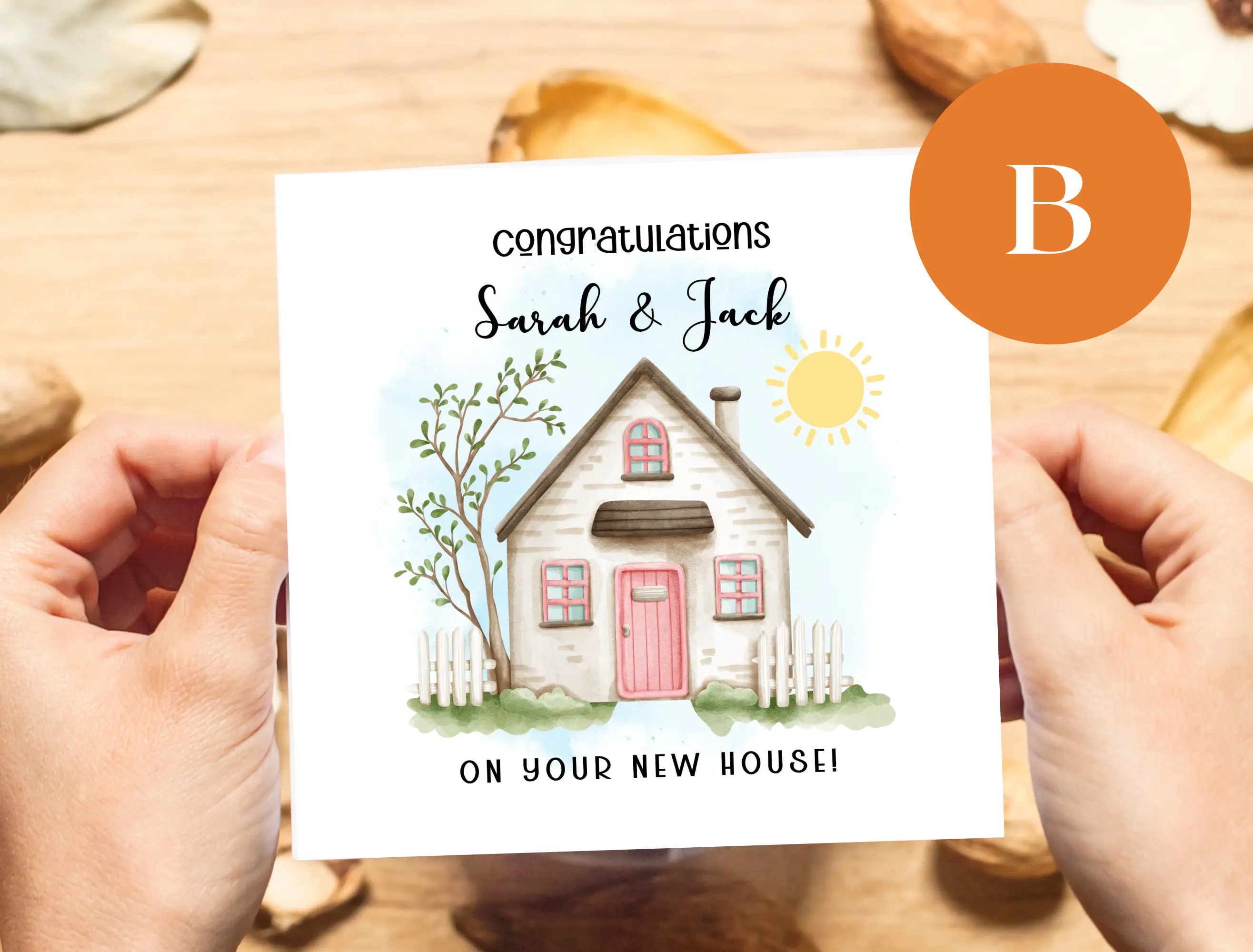 Handmade cards for new home couple or family cute house