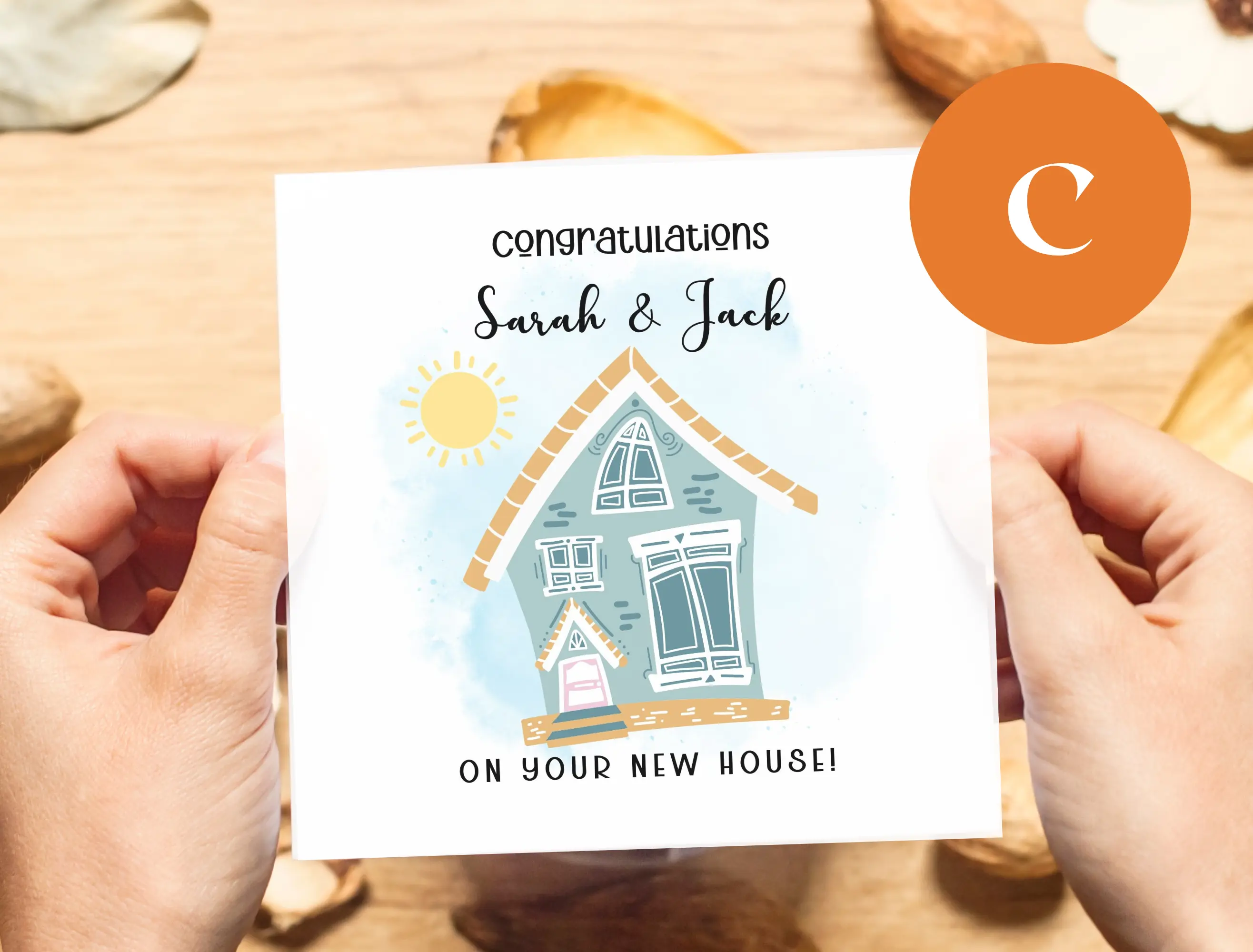 Handmade cards for new home couple or family cute house