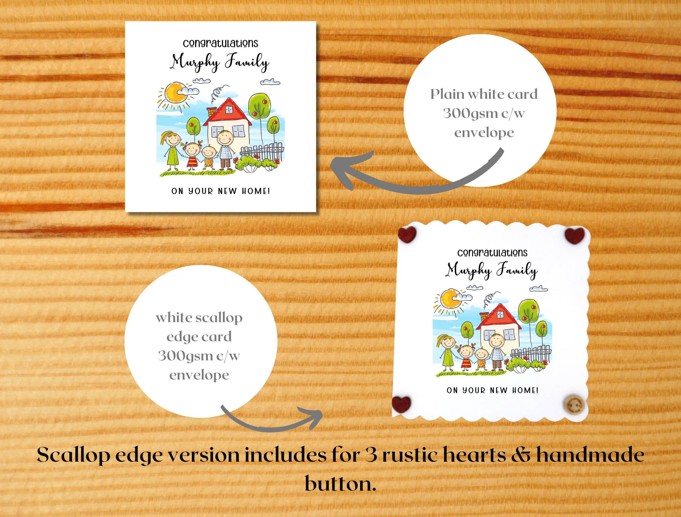 Handmade cards for new home family with kids ireland