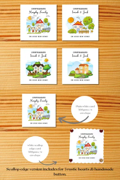 Handmade cards for new home family with kids ireland