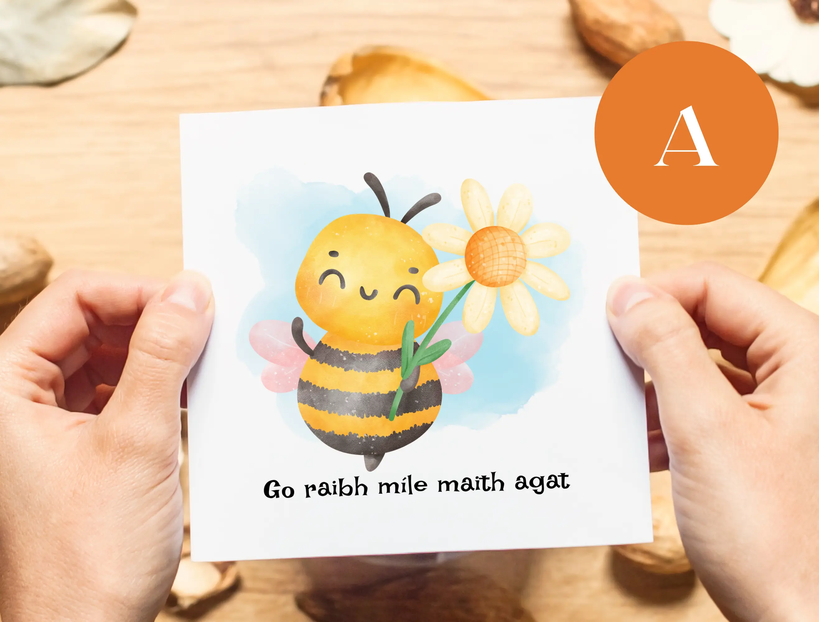 Go raibh maith agat irish thank you bee card pack