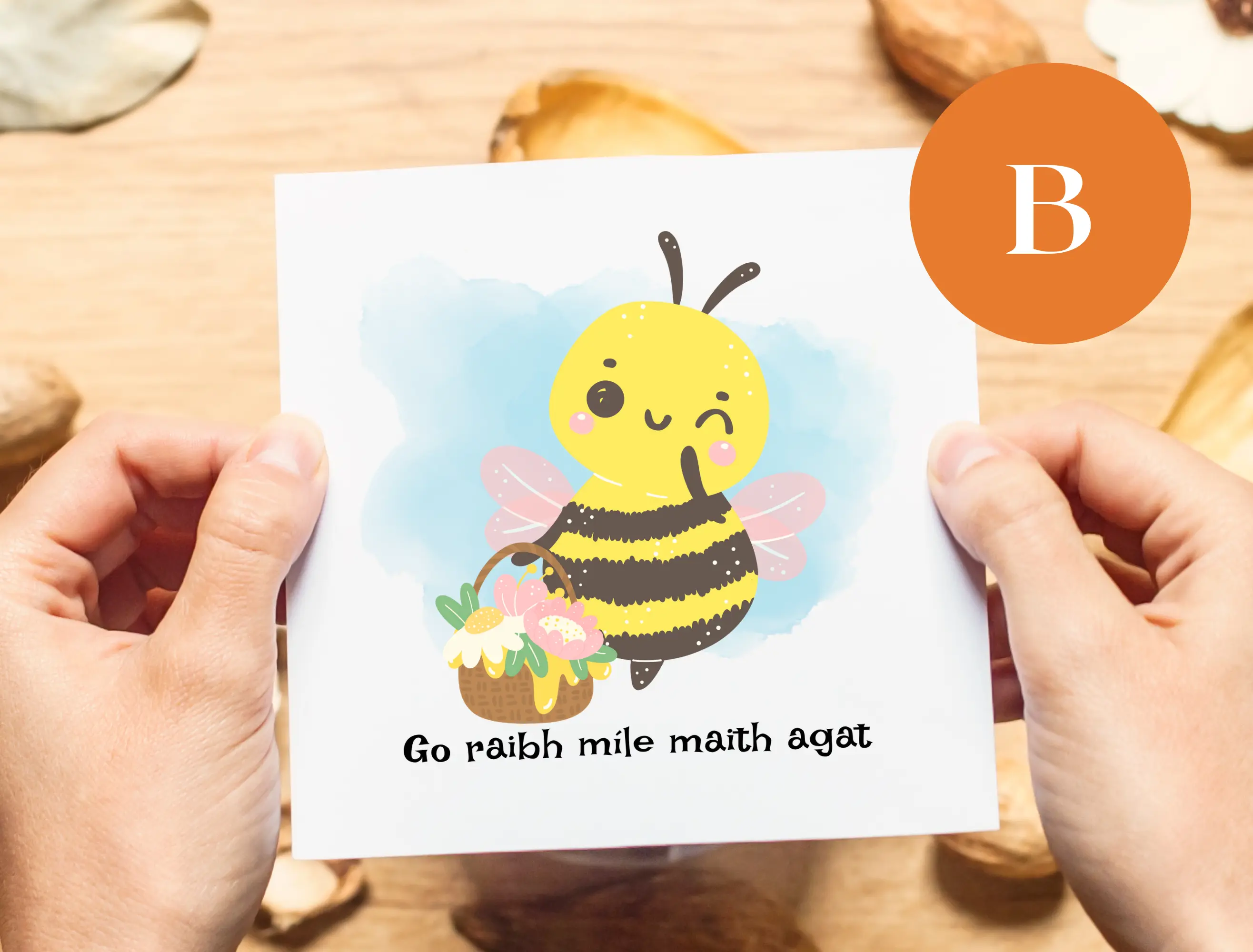 Go raibh maith agat irish thank you bee card pack