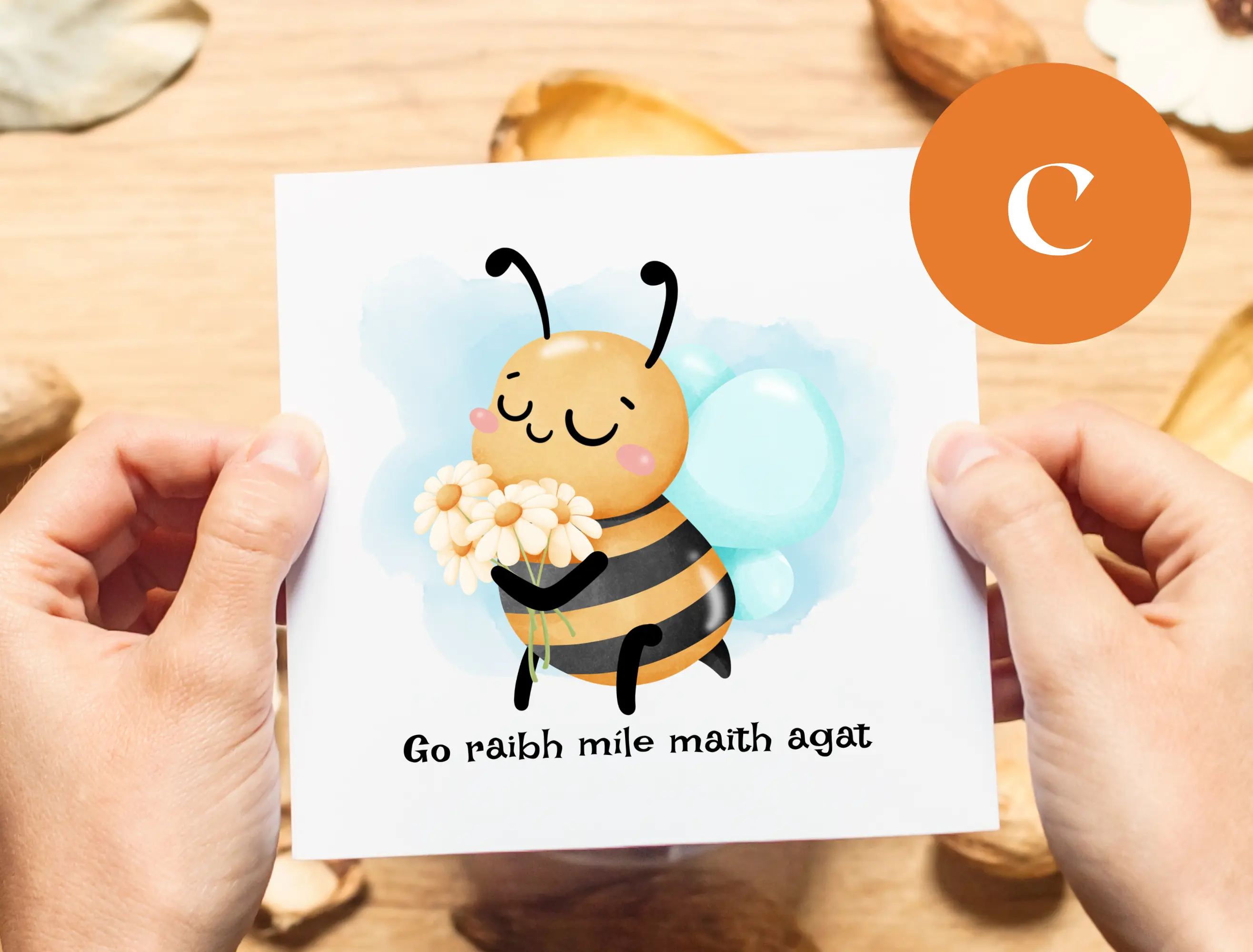 Go raibh maith agat irish thank you bee card pack