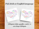 Thank you card go raibh mile maith agat Irish language
