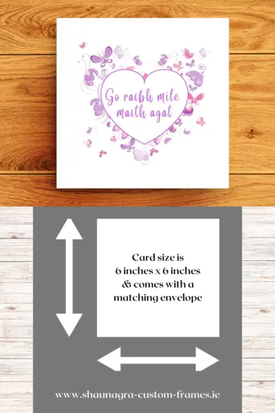 Thank you card in Irish language go raibh maith agat card