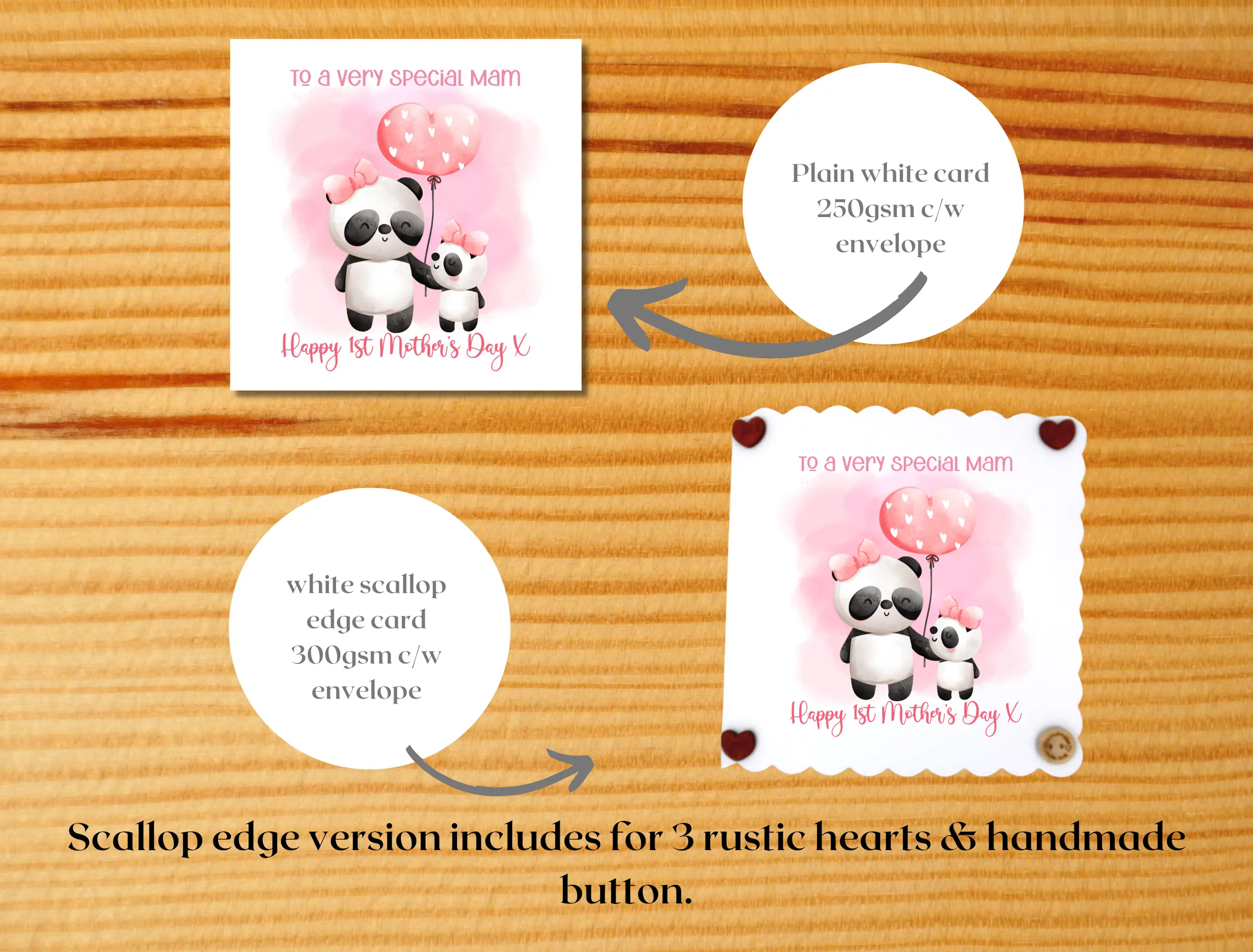 First mothers day card special mam cute panda cub sloth with baby