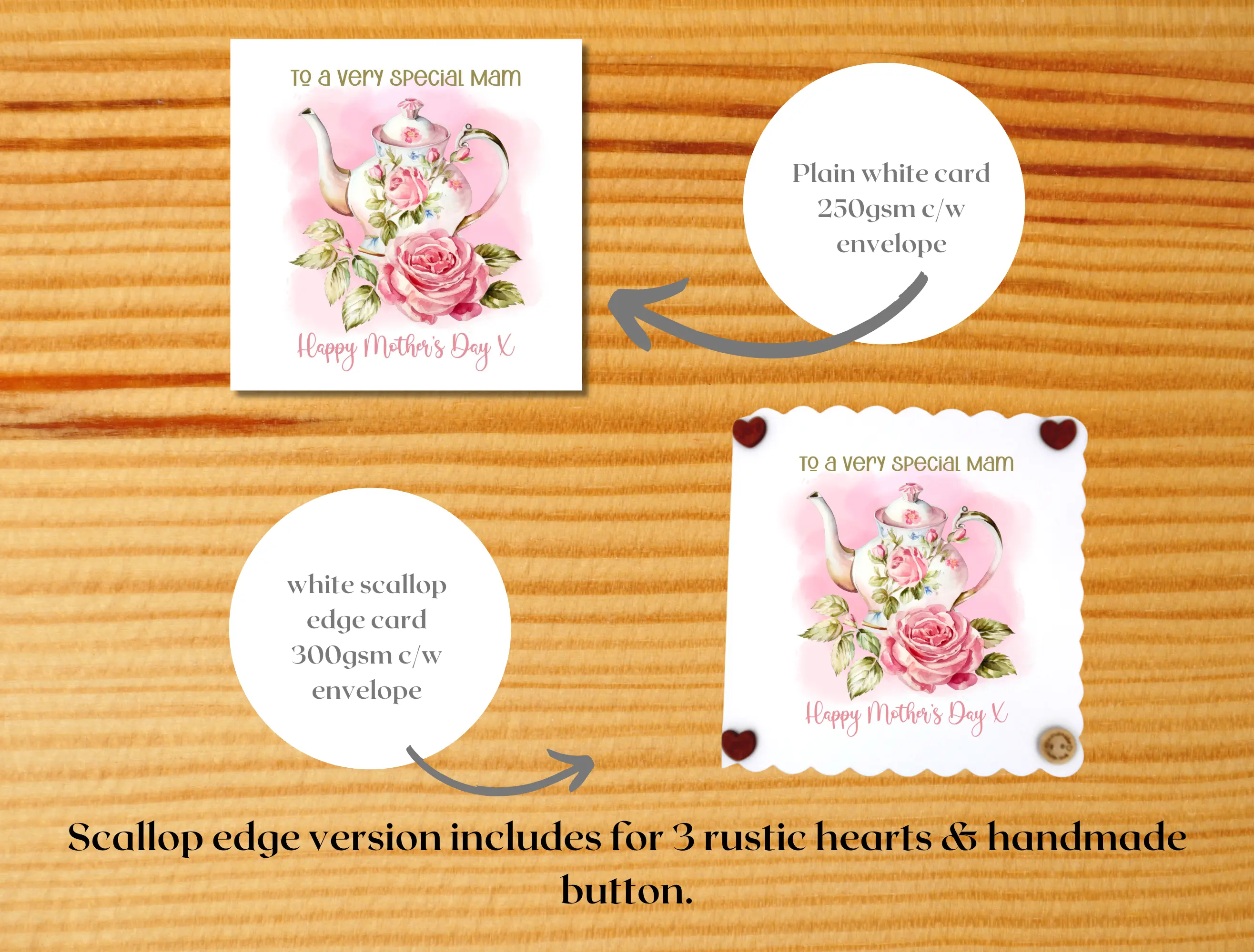 To a very special mam mothers day floral card with teapot teacup