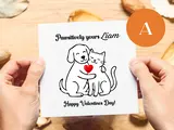 Personalised pet valentines day cards cute and custom
