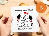Personalised pet valentines day cards cute and custom