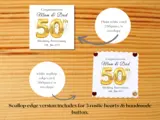 50th wedding anniversary card for mam and dad romantic card