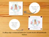 Custom illustrated wedding card daughter brunette brown hair from parents