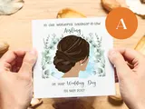 Custom wedding card wonderful daughter-in-law