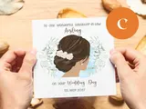 Custom wedding card wonderful daughter-in-law
