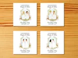 Floral lesbian wedding card with two brides