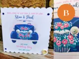 Gay wedding card for son and son in law vintage car