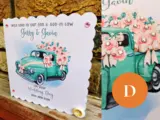 Gay wedding card for son and son in law vintage car