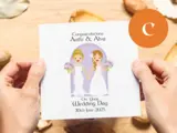 Lesbian wedding card Ireland personalised for two brides