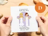 Lesbian wedding card Ireland personalised for two brides