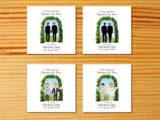 Personalised gay wedding card botanical arch