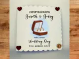 Personalised gay wedding day card handmade in ireland