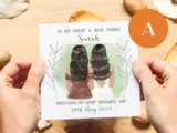 Personalised handmade irish wedding card sister best friend