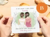 Personalised handmade irish wedding card sister best friend