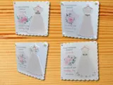 Personalised wedding card for daughter cut out dress