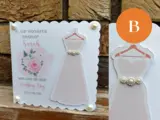 Personalised wedding card for daughter cut out dress