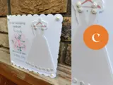 Personalised wedding card for daughter cut out dress