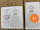 Personalised wedding card for daughter cut out dress