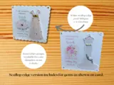 Personalised wedding card for daughter cut out dress