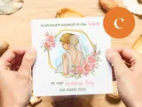 Personalised wedding card future daughter-in-law flowers