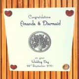 Personalised wedding card silver tree of life