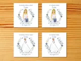 Personalised wedding card sister best friend cousin blue floral modern