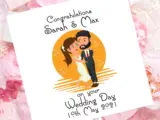 Personalised wedding day congrats card for mr and mrs
