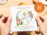 Special niece wedding card with custom name and date of wedding
