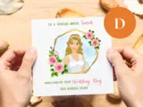 Special niece wedding card with custom name and date of wedding