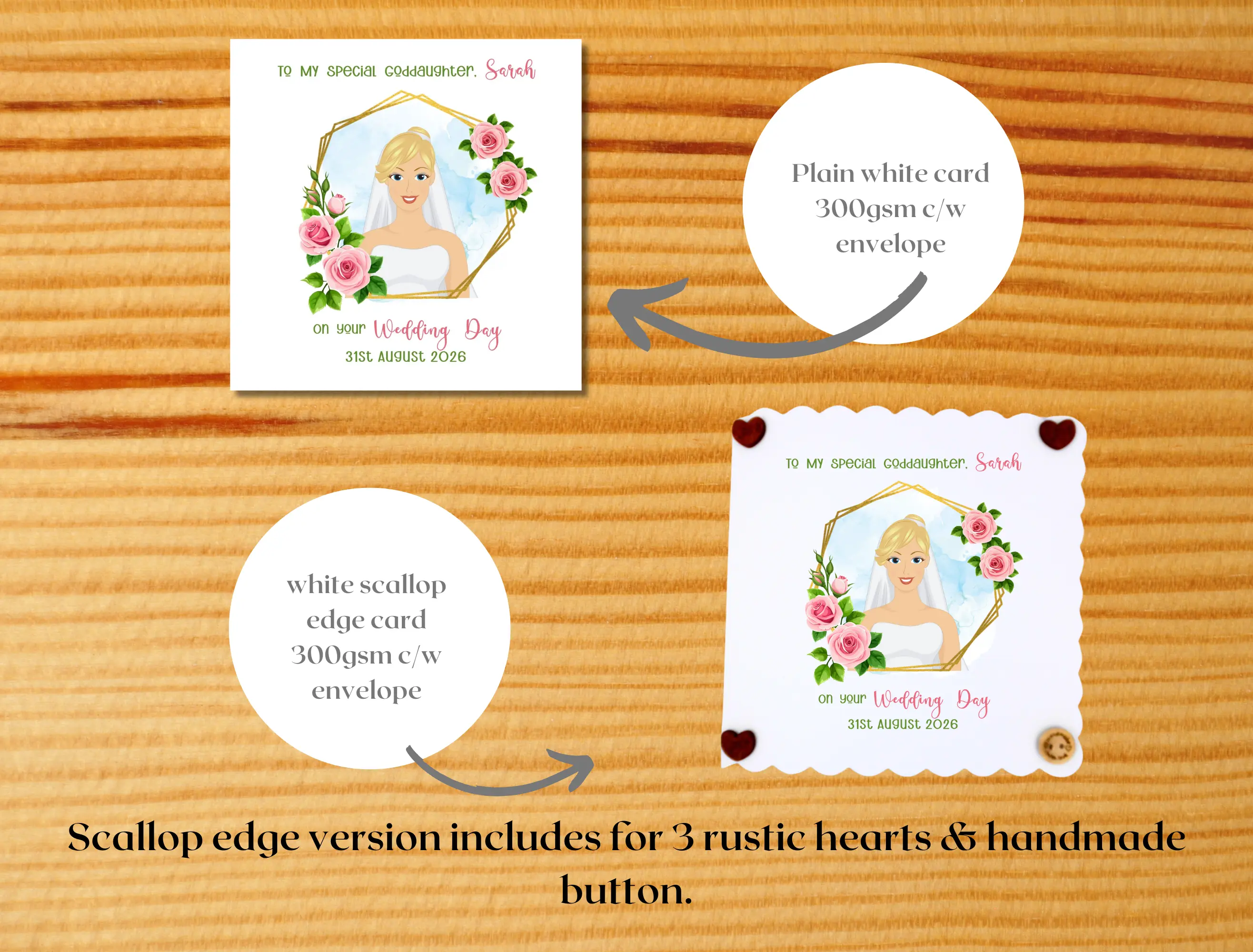 To a special niece wedding card with custom name and date of wedding