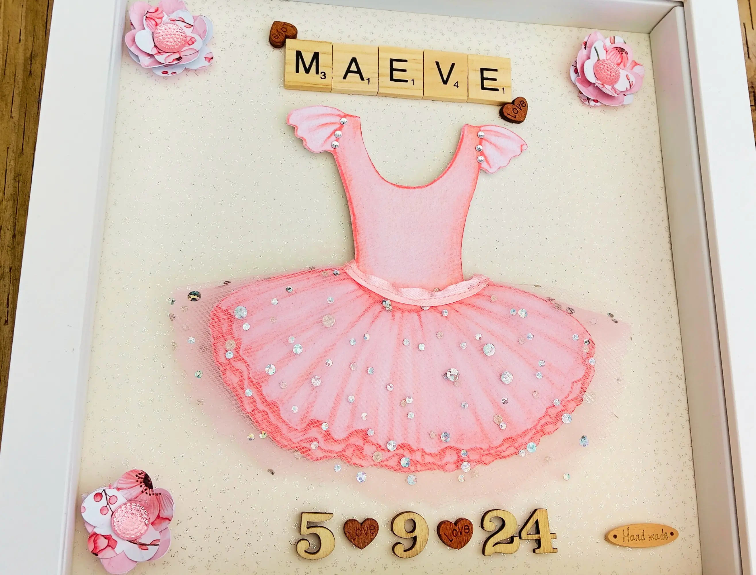 Custom baby girl frame ballerina dress