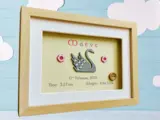 Custom baby girl frame with cute swan