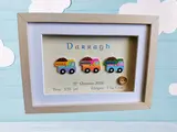 Cute personalised baby boy frame dumper trucks toys