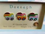 Cute personalised baby boy frame dumper trucks toys