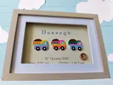 Cute personalised baby boy frame dumper trucks toys