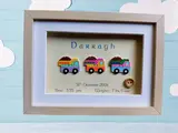 Cute personalised baby boy frame dumper trucks toys