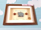 Elephant print baby boy frame