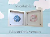 New baby gift frame moon and stars boy or girl with card